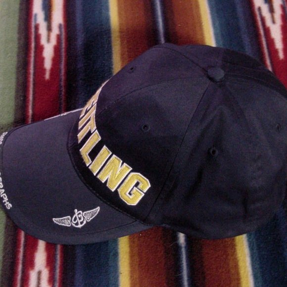Vtg Breitling Watches Dark Blue Hat Cap Snap Back One Size Fits